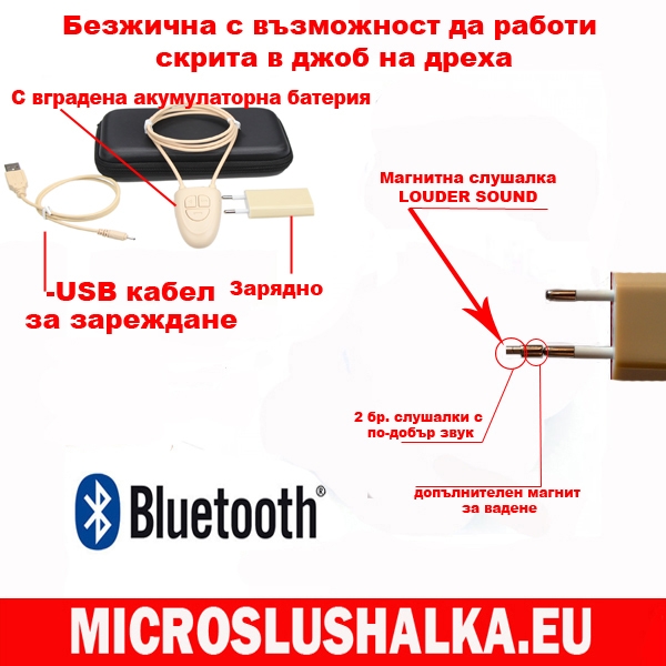 Универсална безжична блутут огърлица